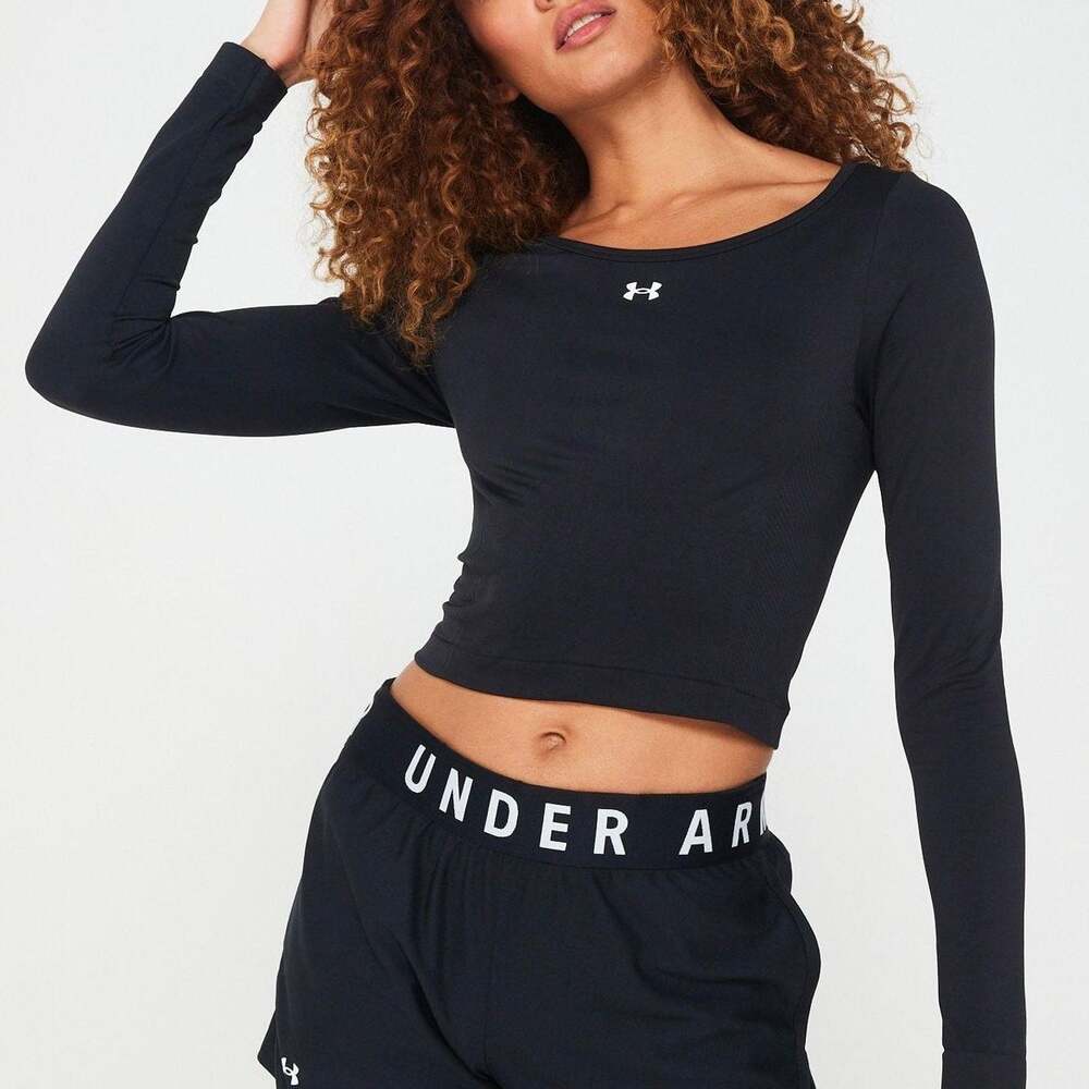 Under Armour Women's Train Seamless Cropped Long Sleeve Shirt Size Medium